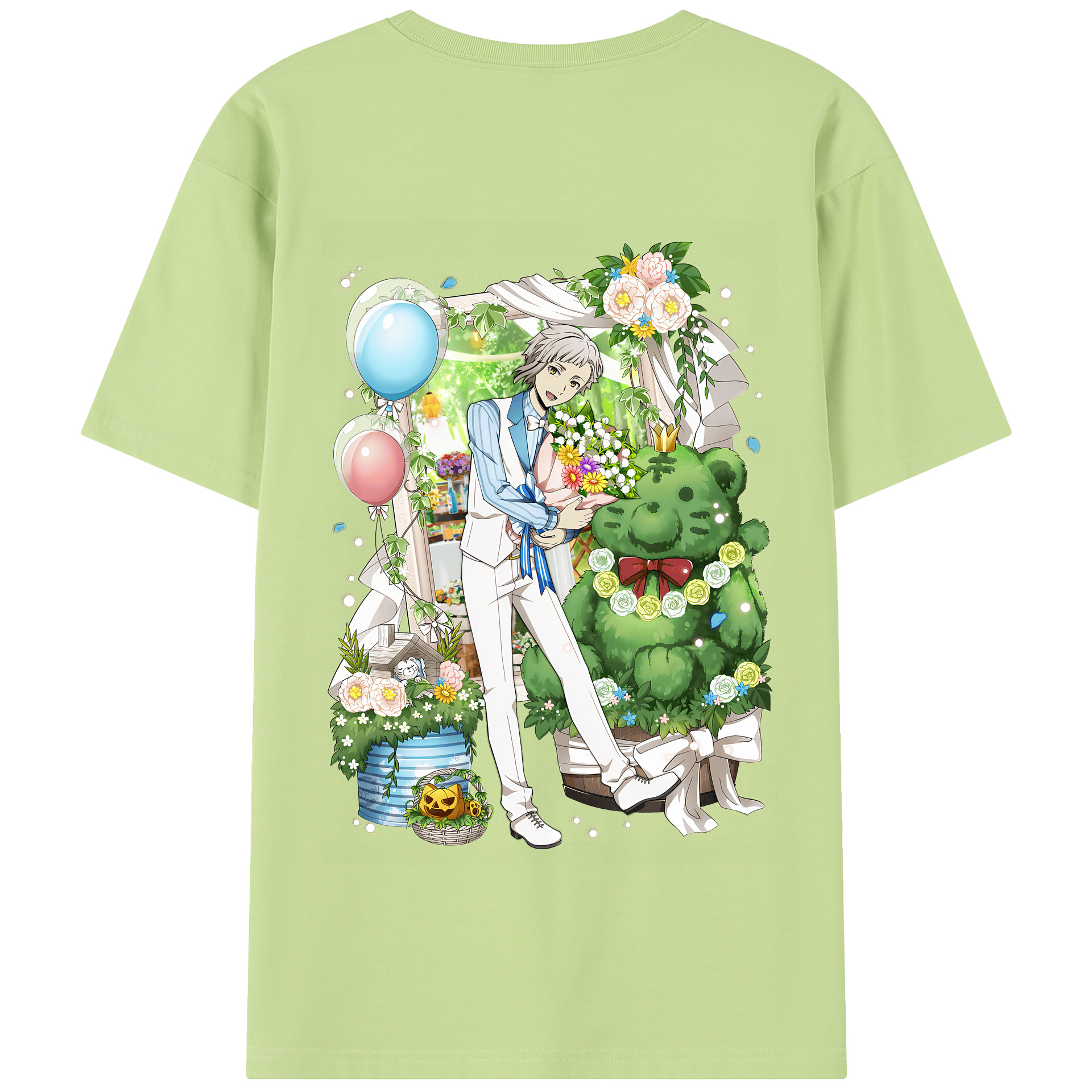 （画像用） 文豪ストレイドッグス Bungo Stray Dogs 綿100％半袖Tシャツ（背面プリント）